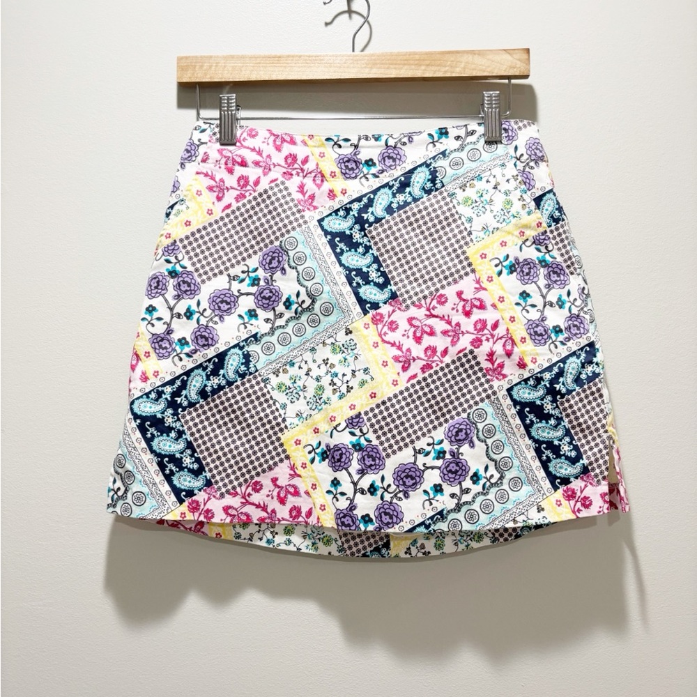 Lady Hagen Colorful Patchwork Paisley Floral Mini Golf Activewear Skort Size 2